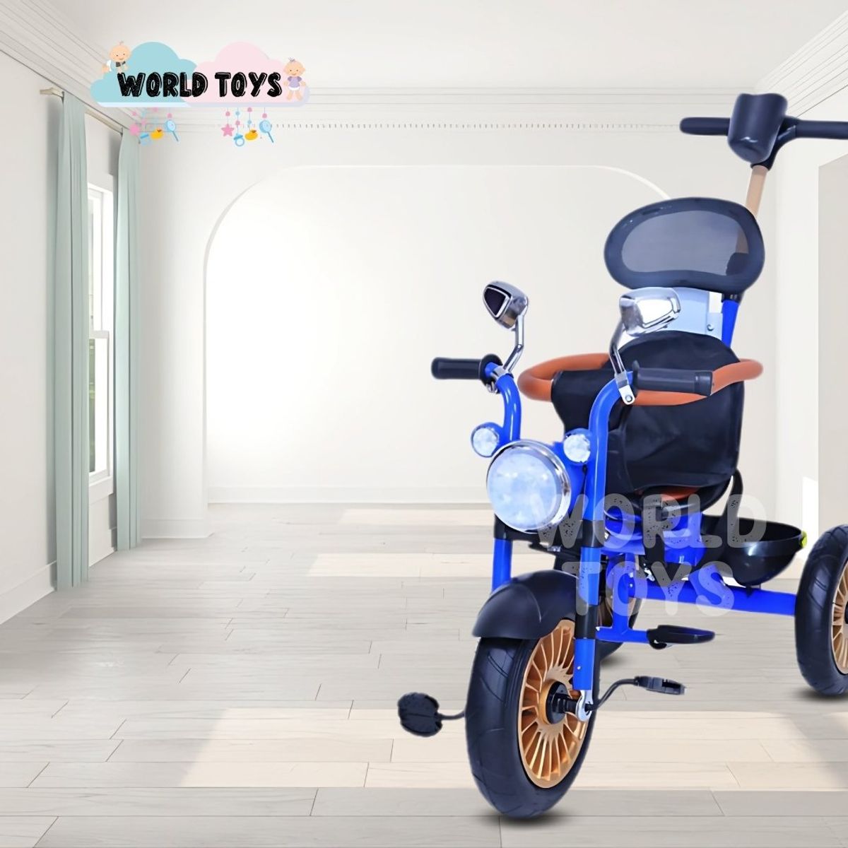 KIDS - Triciclo Giratorio con reflector «CHOPPER LT» Blue
