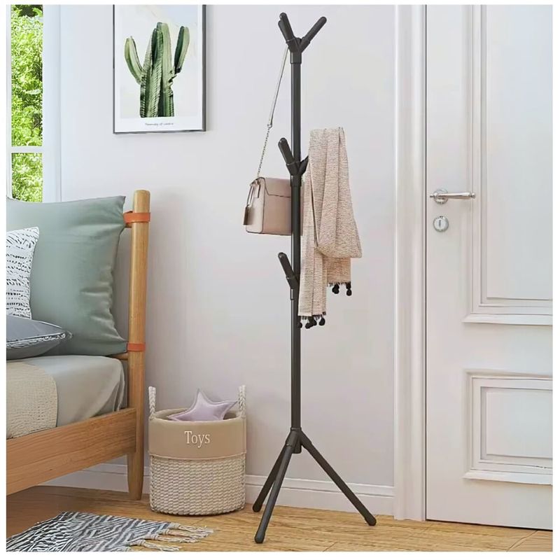 MINARI - Perchero de Pie Colgador de Carteras Ropa Negro P38