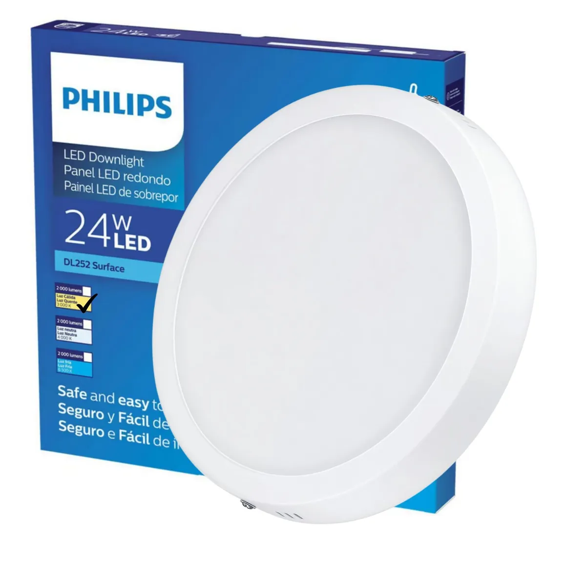 PHILIPS - FOCO LED PHILIPS DOWNLIGHT 24W LUZ CALIDA