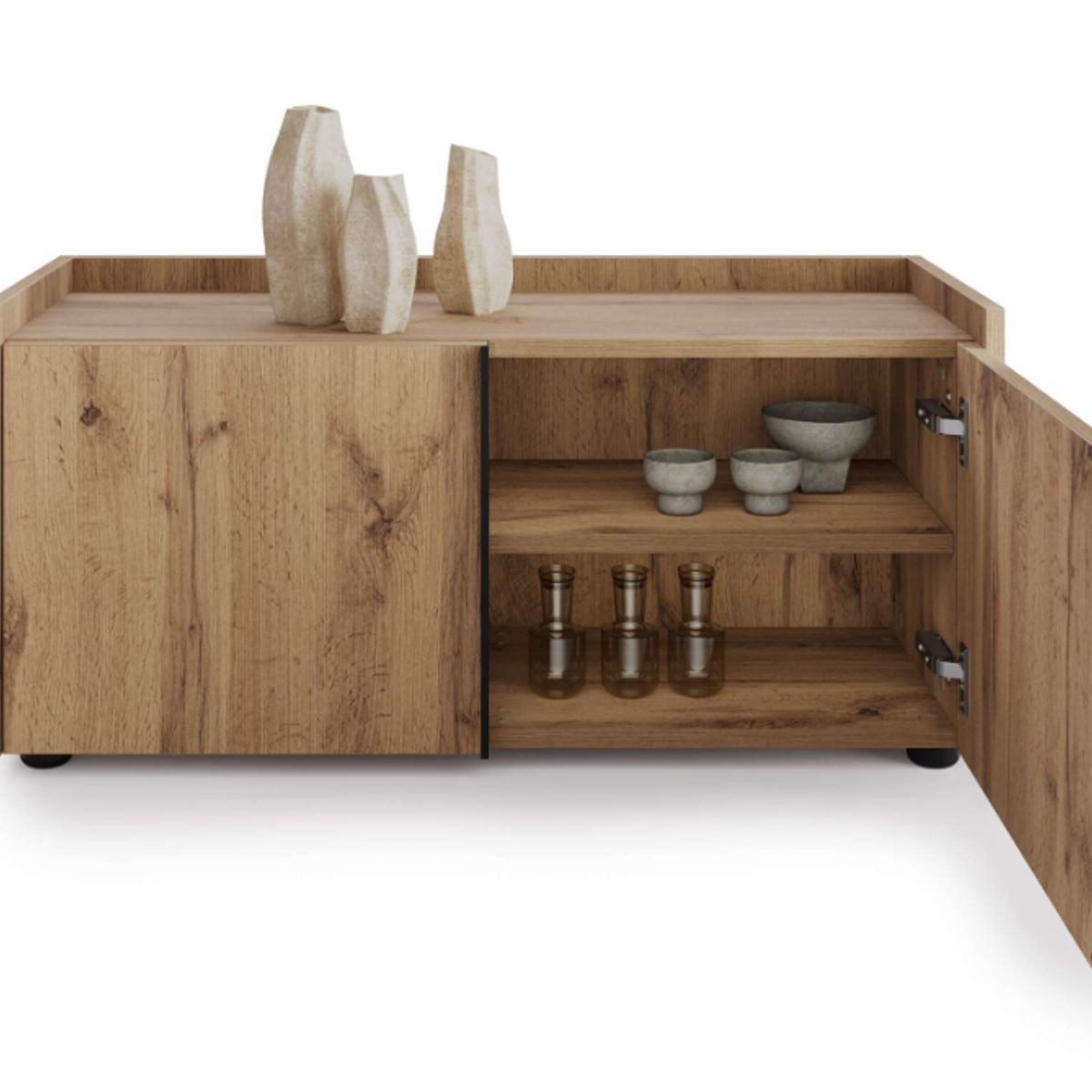 NACION MUEBLES - ESTANTE NACION MUEBLES KARYME COLOR MADERA