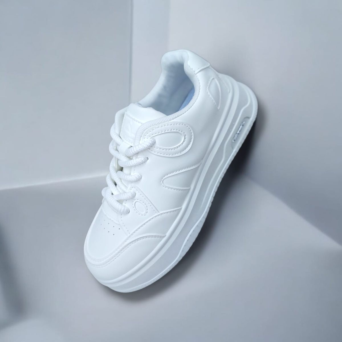 GENERICO - ZAPATILLA DE MUJER CACY CIRCLE BLANCO - C9116