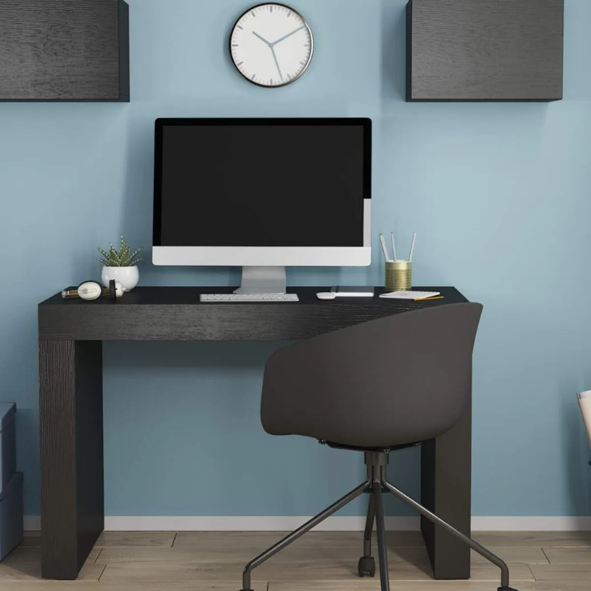 NACION MUEBLES - ESCRITORIO NACION MUEBLES MILO COLOR NEGRO