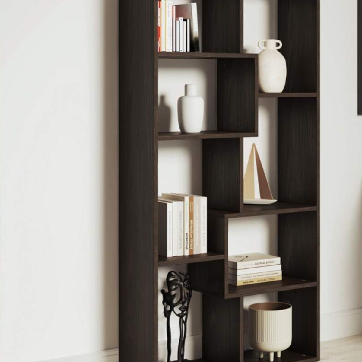 NACION MUEBLES - ESTANTE NACION MUEBLES NATALY COLOR MARRÓN