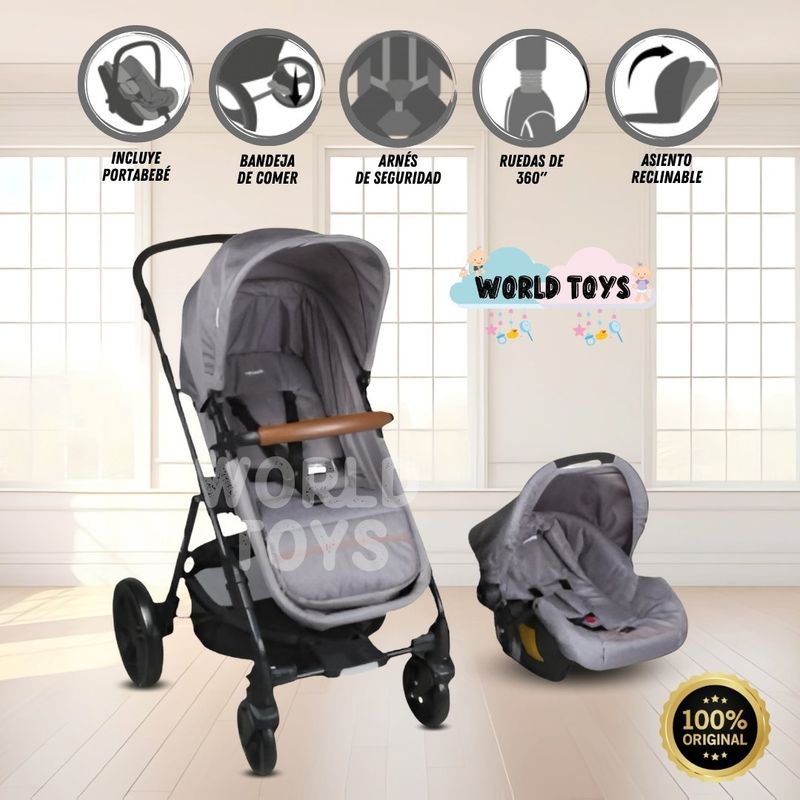 INFANTI - Coche Cuna Travel System Infanti «CLOUD NEW» Gray