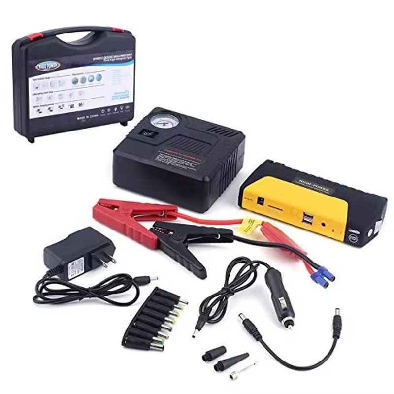 OEM - Kit Arrancador Bateria Auto Carro Recargable + Compresor