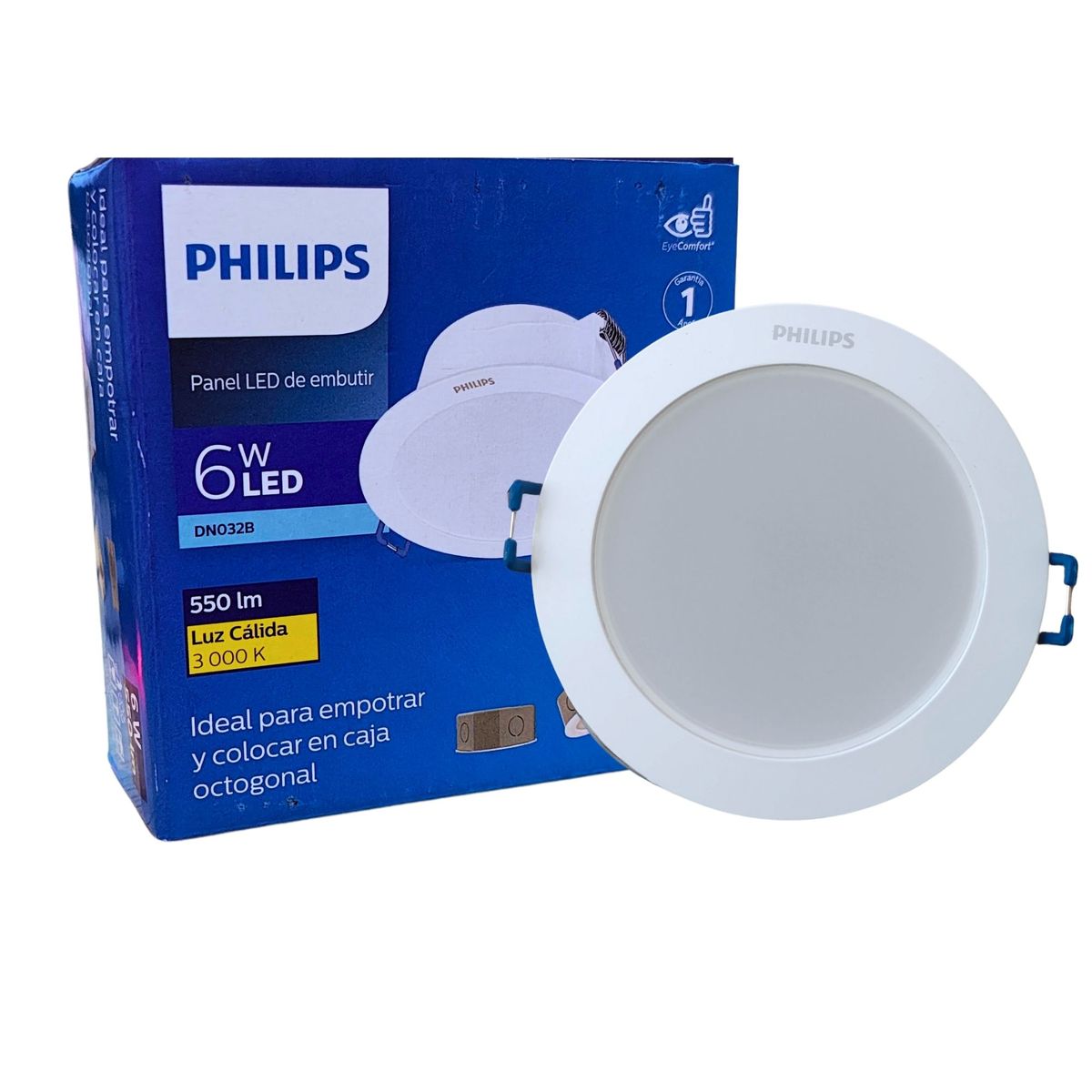 PHILIPS - PANEL LED SPOT PARA CAJA OCTAGONAL PHILIPS 6W LUZ CÁLIDA
