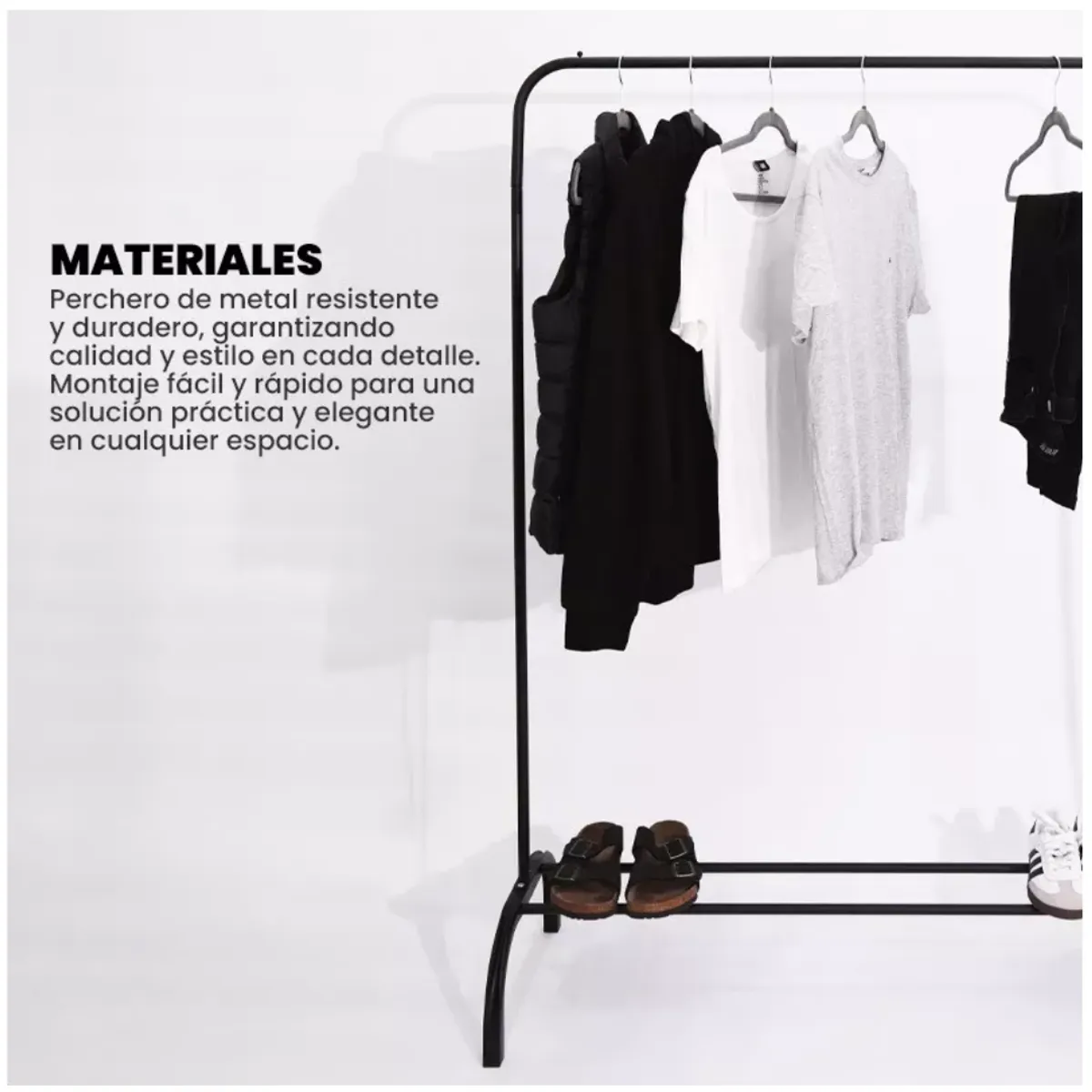 INSPIRA MARKET - Perchero Colgador Organizador de Ropa  Negro