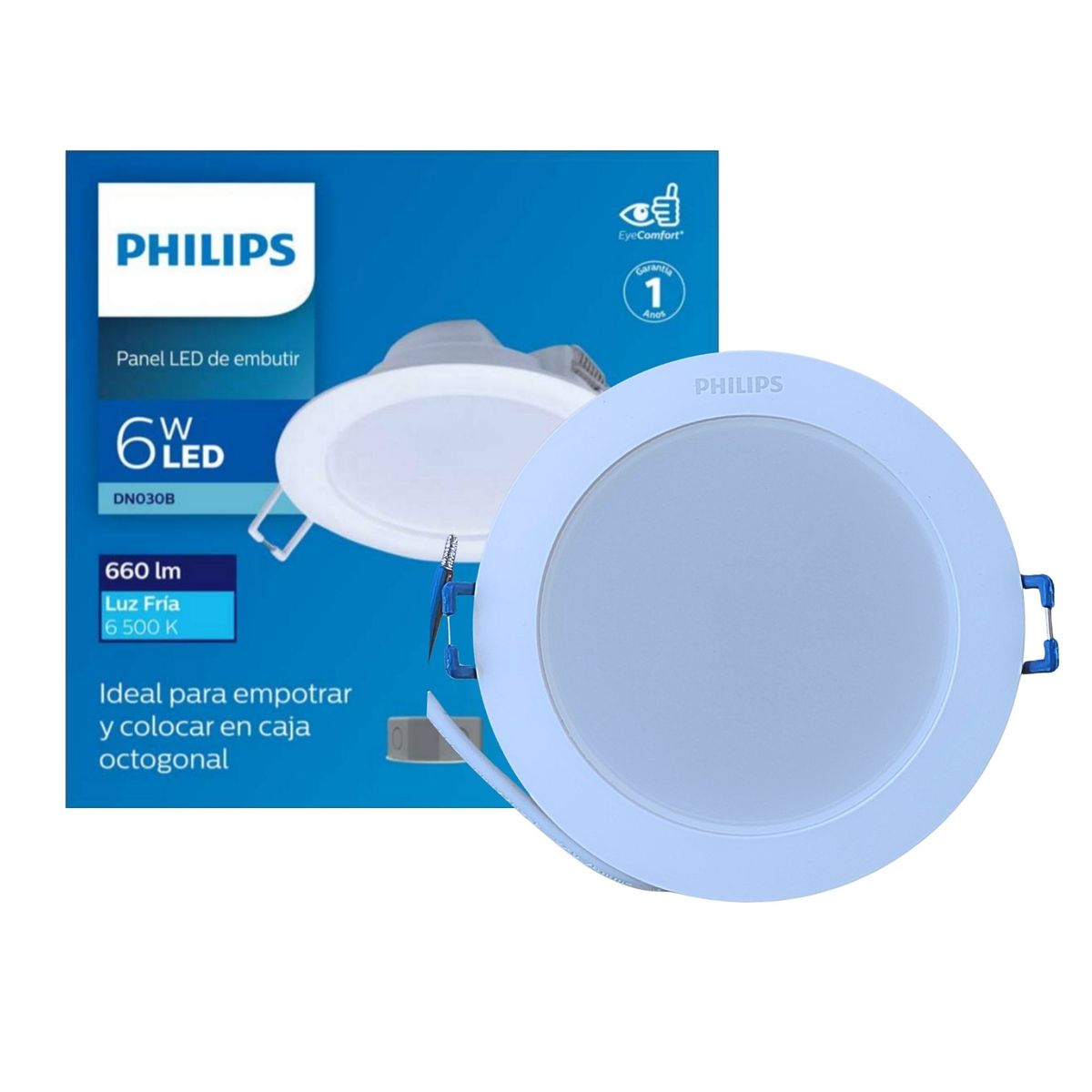 PHILIPS - PANEL LED SPOT PARA CAJA OCTAGONAL PHILIPS 6W LUZ FRÍA