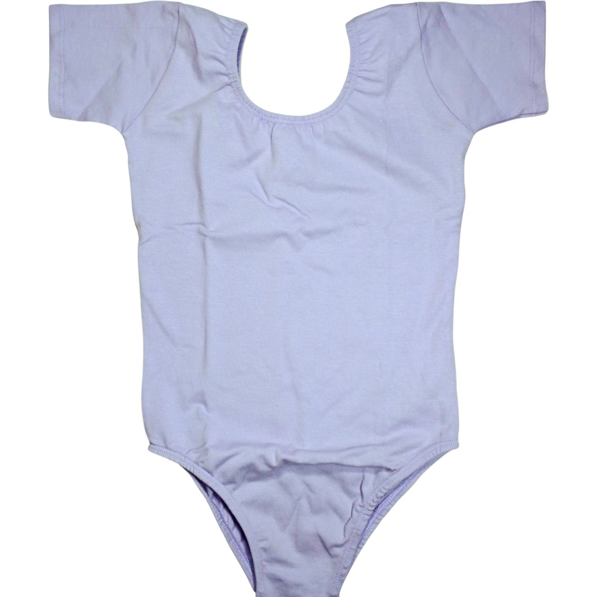 NACIONAL - Body Leotard Algodón Manga Corta para Ballet y Danza - Lila