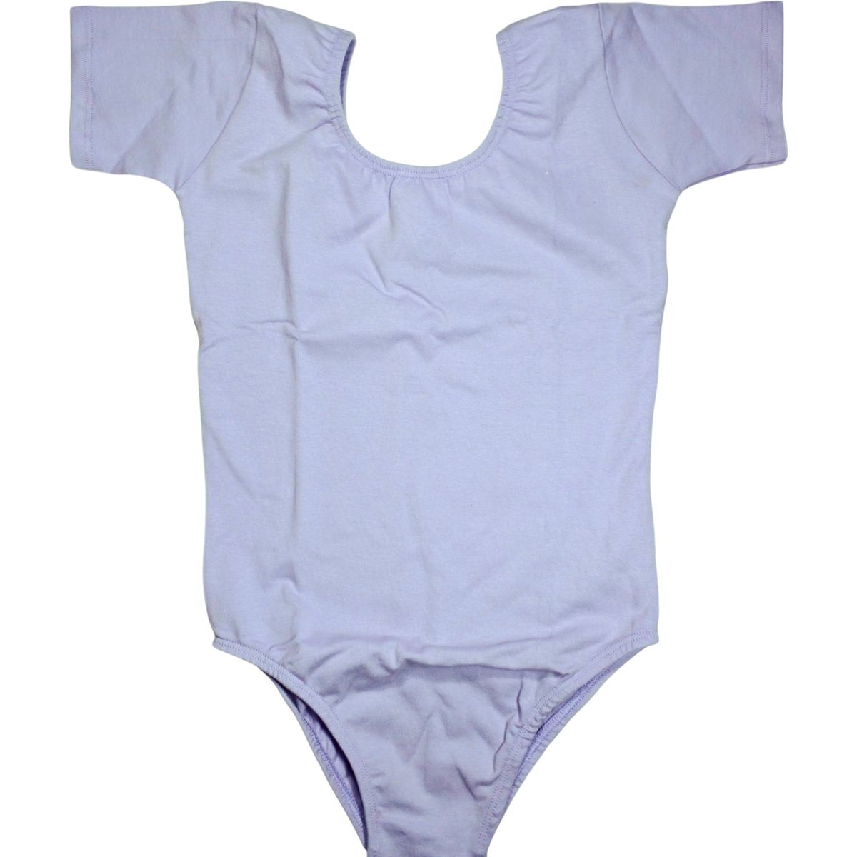 NACIONAL - Body Leotard Algodón Manga Corta para Ballet y Danza - Lila