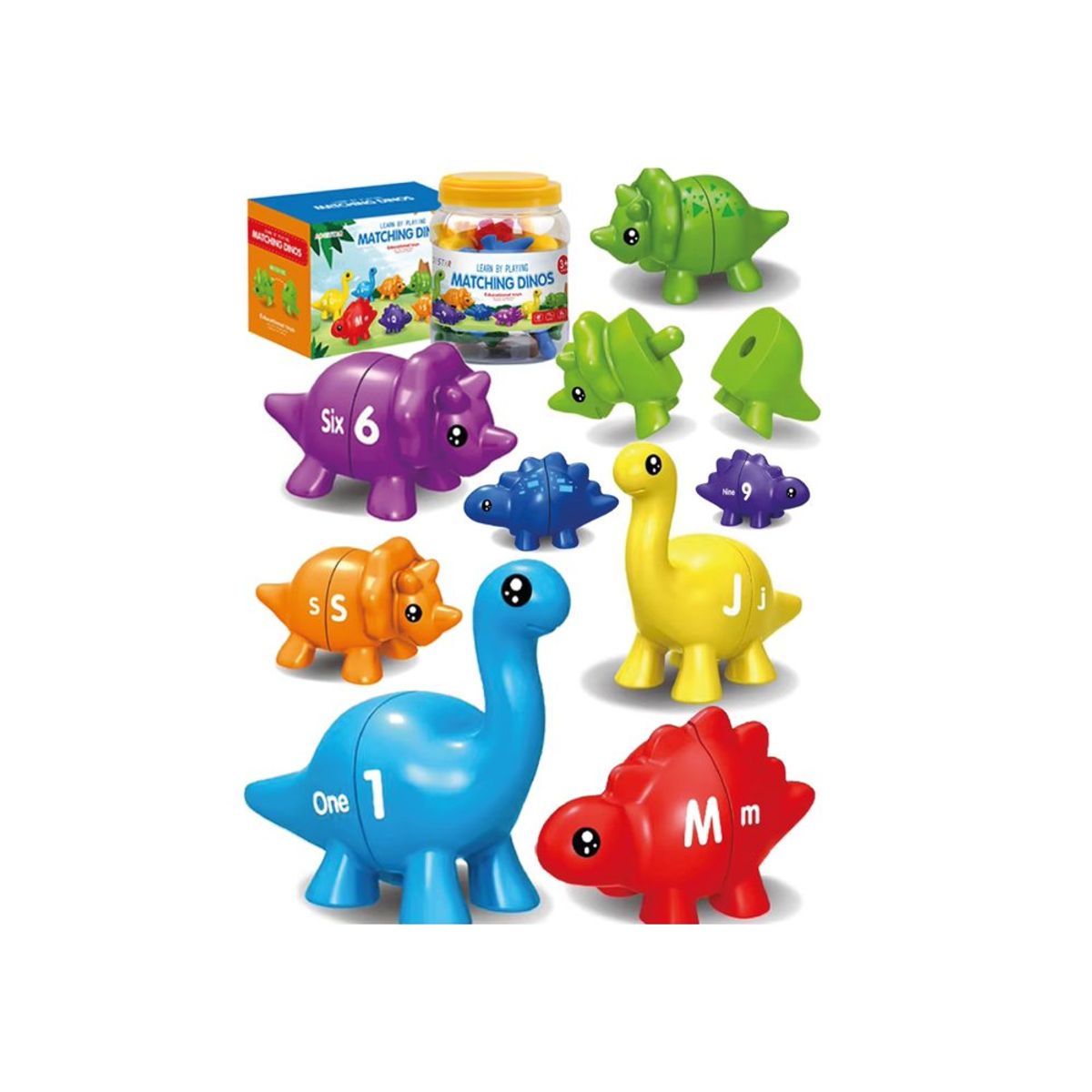 GENERICO - Juguete Didáctico Dinosaurios Conectores con Números