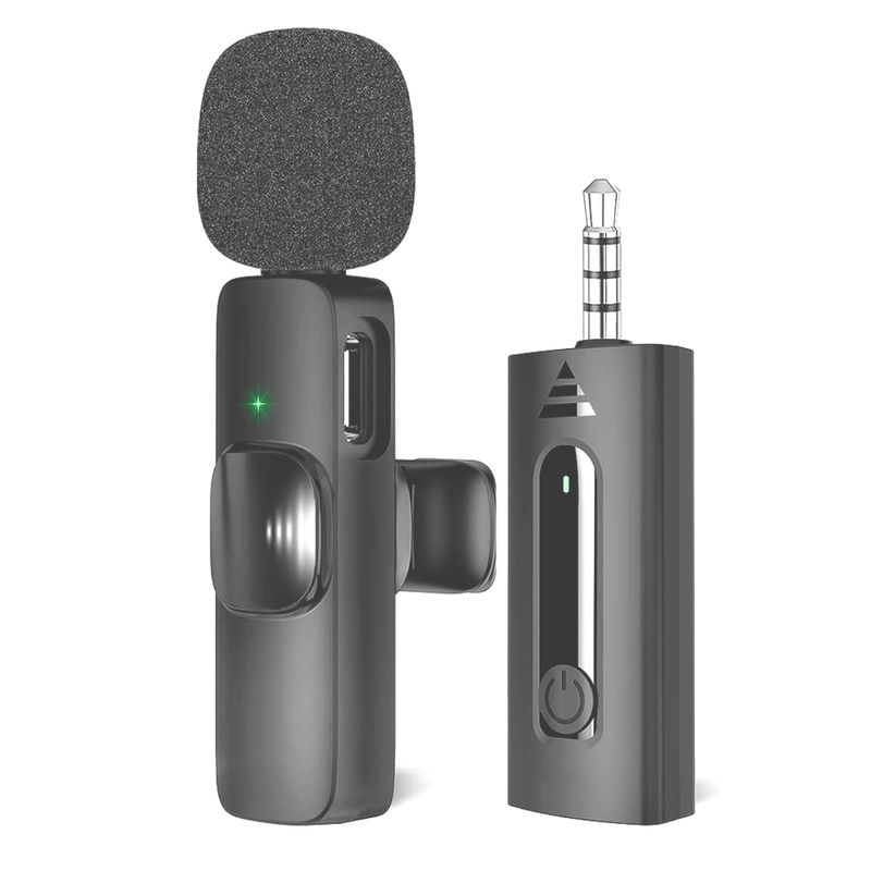 GENERICO - Microfono Corbatero Solapero Inalambrico 35mm Aux Pc Parlante k35