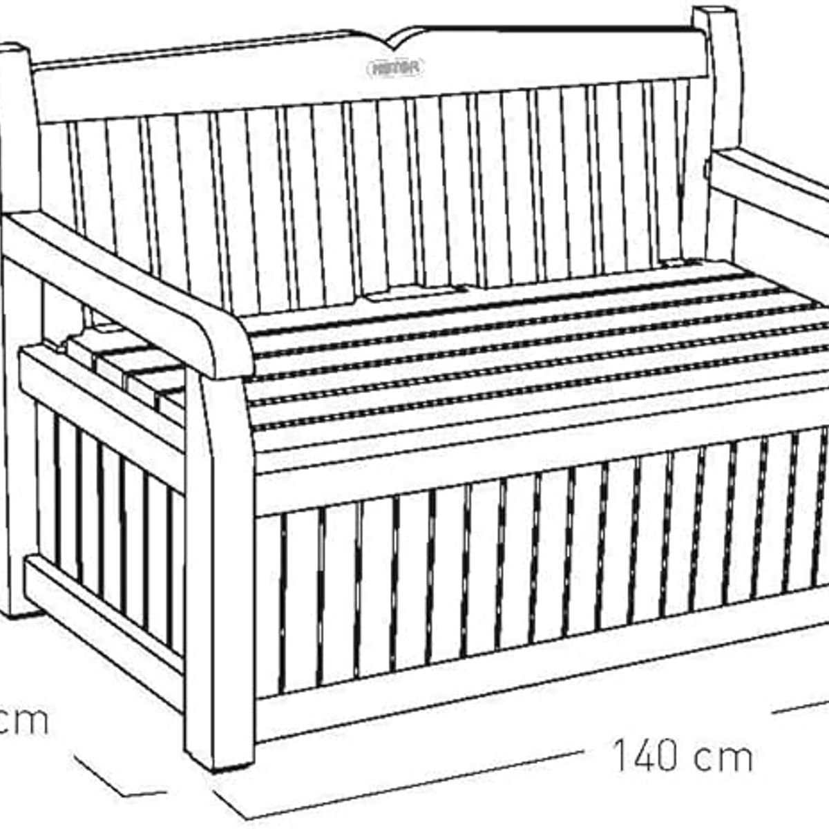 DMUEBLES - DM Banca jardín Eden - Beige + marrón