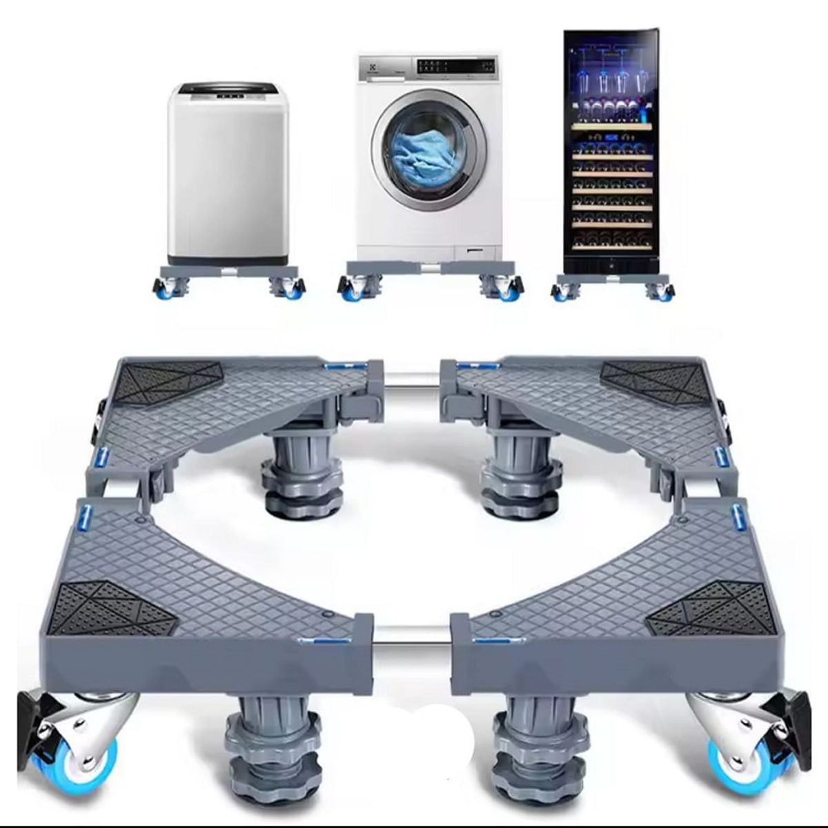 GENERICO - BASE REFORZADO CON RUEDAS PARA LAVADORA COCINA ETC