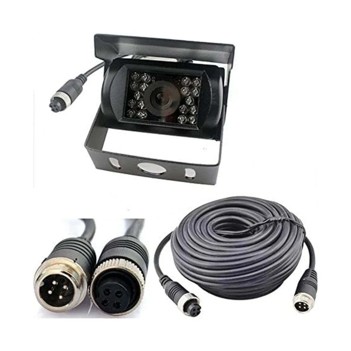GENERICO - KIT DE RETROCESO PARA CAMIÓN PANTALLA Y CAMARA 12V A 24V