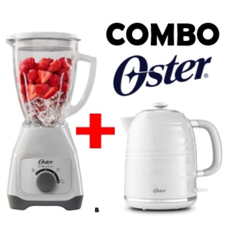 OSTER - Licuadora Oster 1.5 Lt 2 Velocidades + Hervidora de 1.8