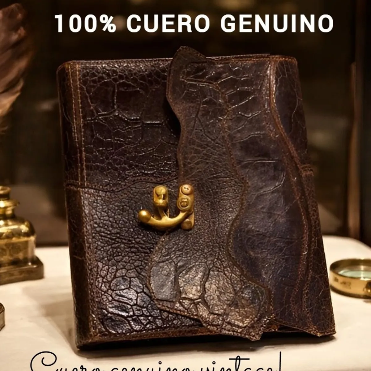 GENERICO - CUADERNO DIARIO DE CUERO LIBRETA PORTA AGENDA RECARGABLE