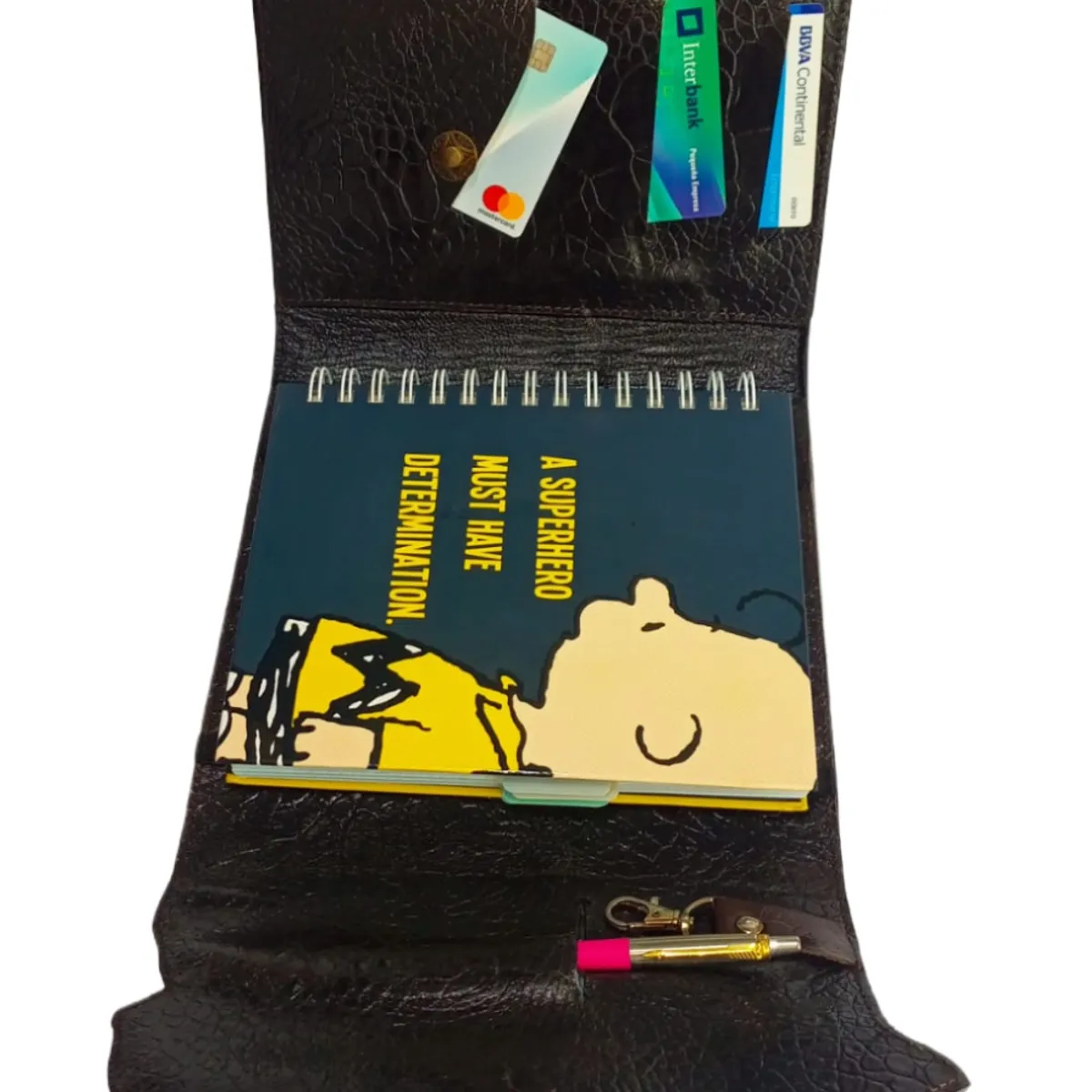 GENERICO - CUADERNO DIARIO DE CUERO LIBRETA PORTA AGENDA RECARGABLE