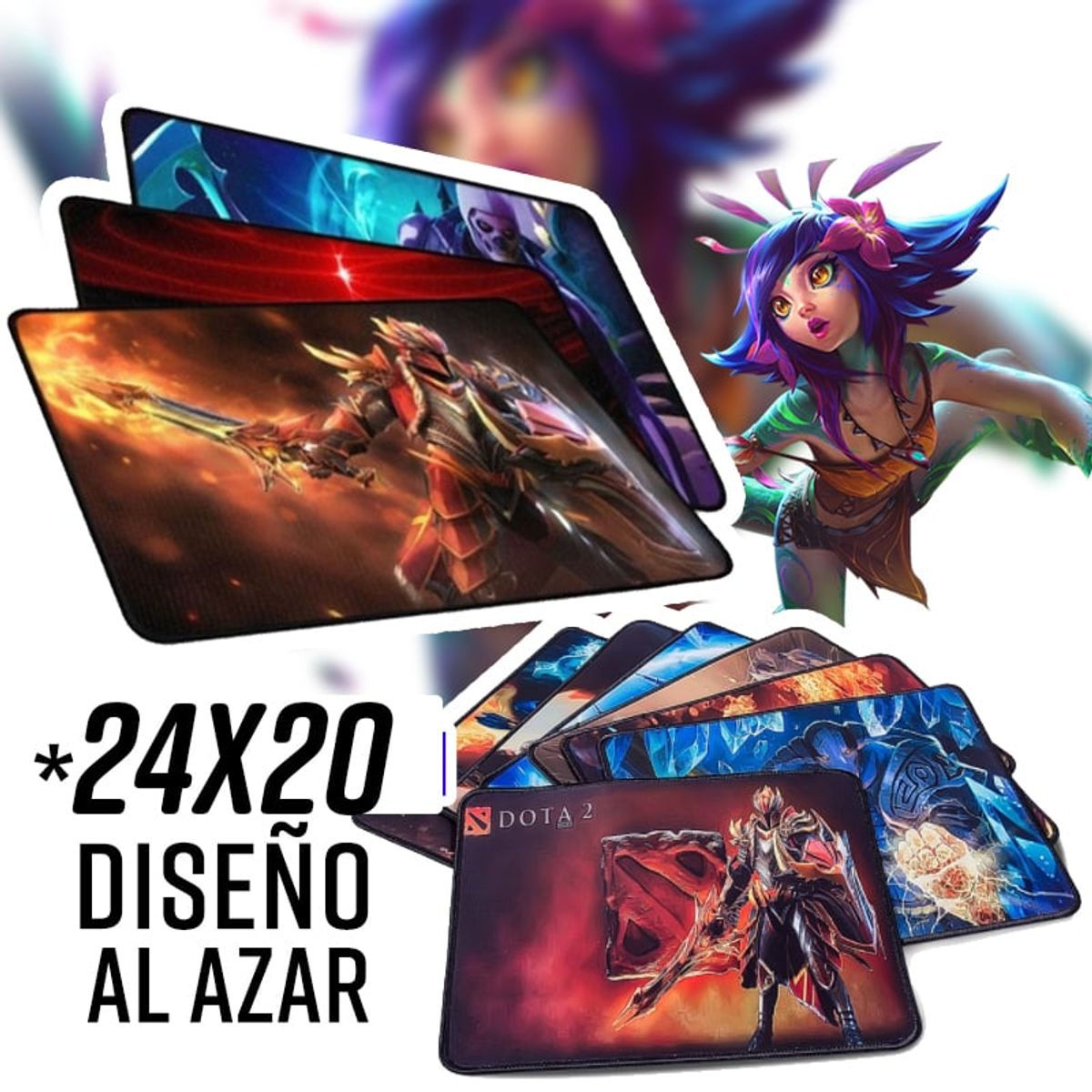 GENERICO - Mouse Pad Gamer 20 x 24 CM Economico