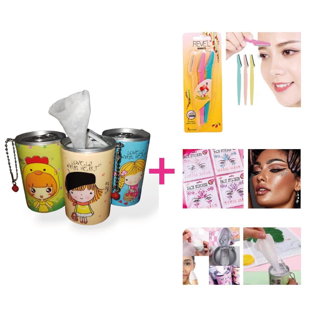 BIOAQUA - Pack 3 latas de toallitas, perfilador y regalos