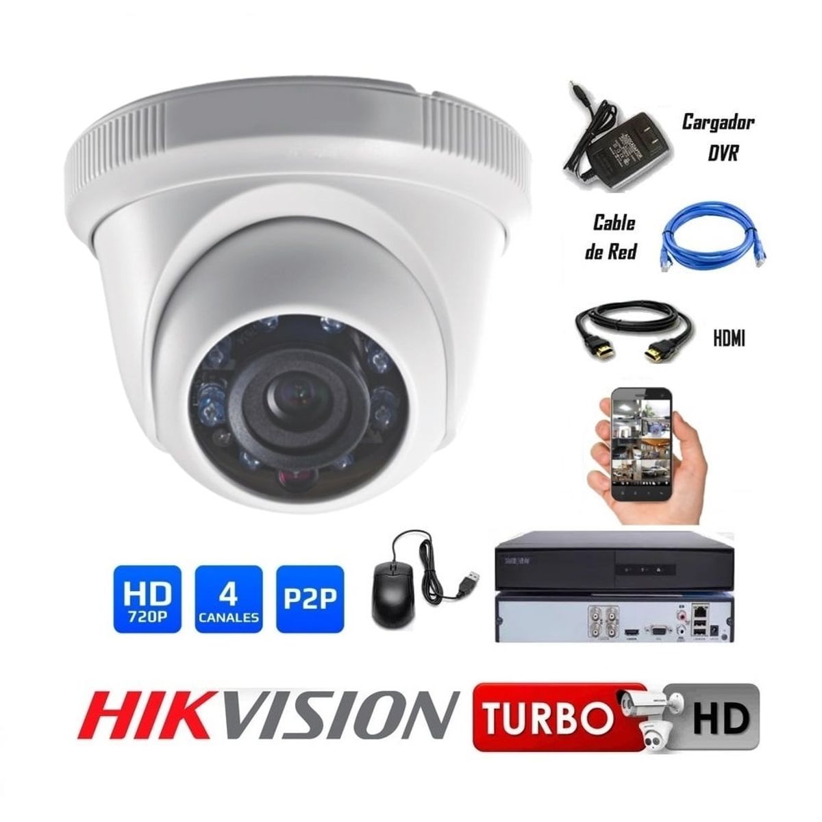 HIKVISION - Kit 01 Cámaras Seguridad HD Hikvision Combo Renovación