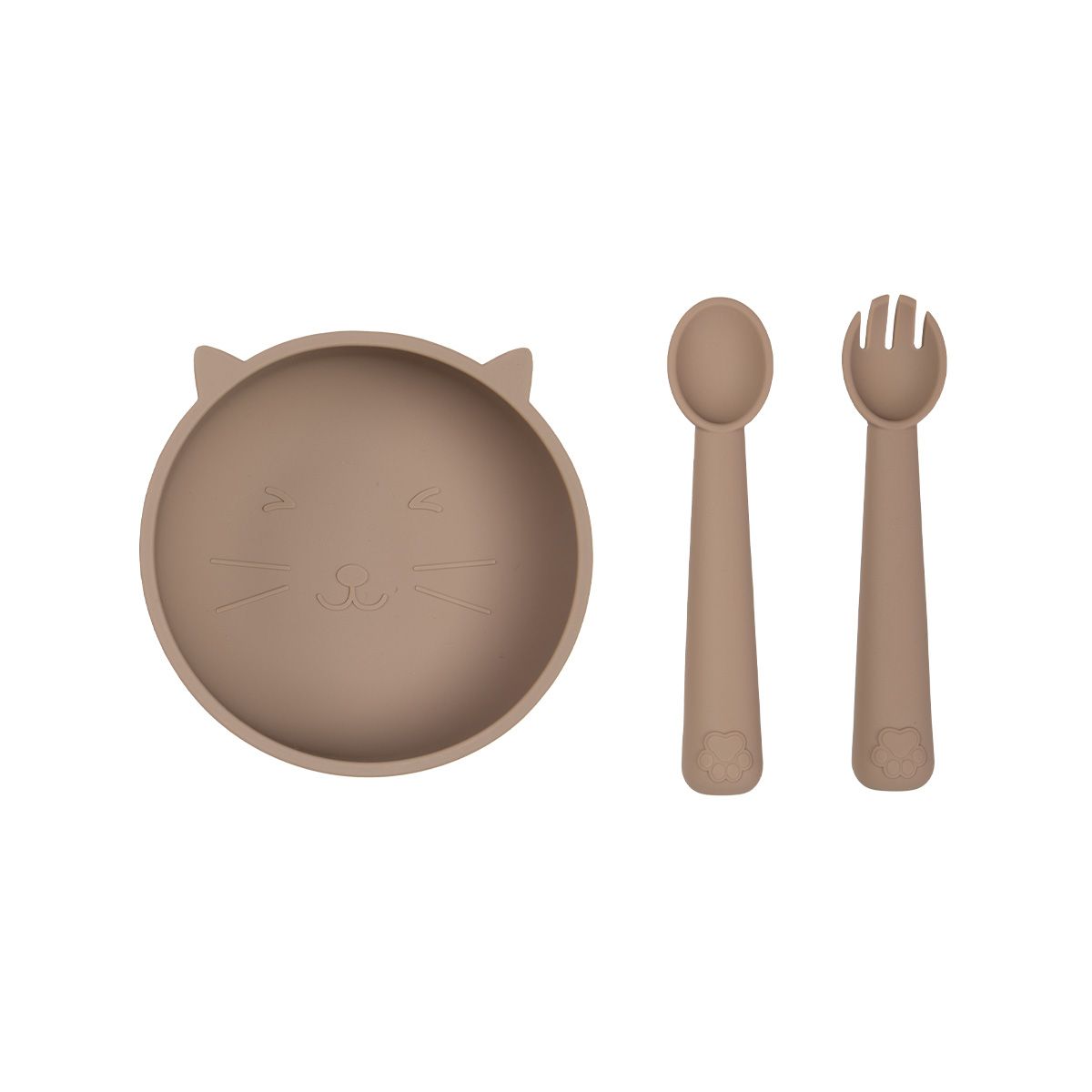 CARESTINO - Set de Alimentación de Silicona Carestino Gatito Greige