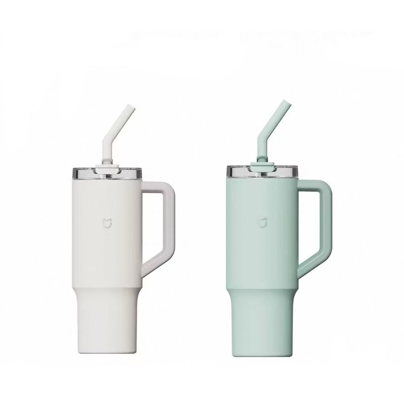 XIAOMI - termo xiaomi 1Litro con Pajita de Silicona - blanco