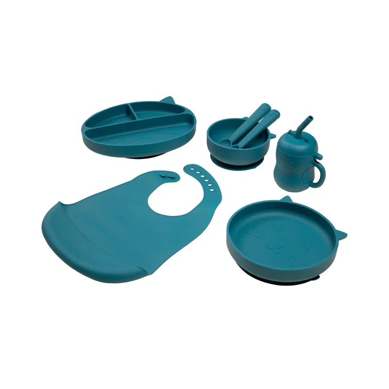 CARESTINO - Set de Alimentación de Silicona Carestino Gatito Petroleo