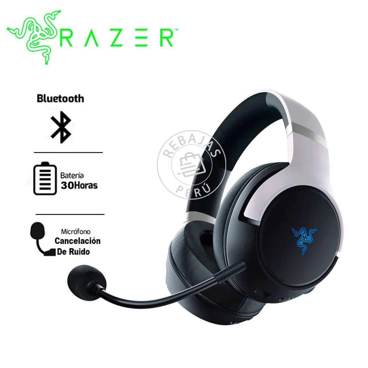 RAZER - Razer Kaira Pro HyperSense Auriculares WirelessBluetooth Blanco