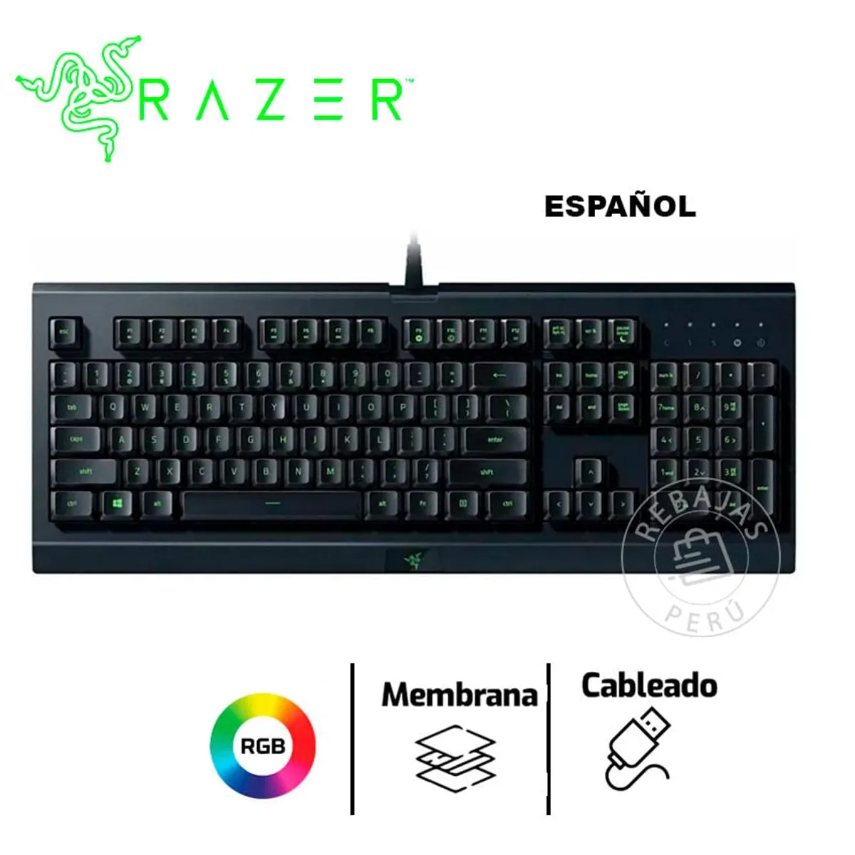 RAZER - Combo Razer Cynosa Lite Abyssus Lite SP Teclado RGB y Mouse Gaming