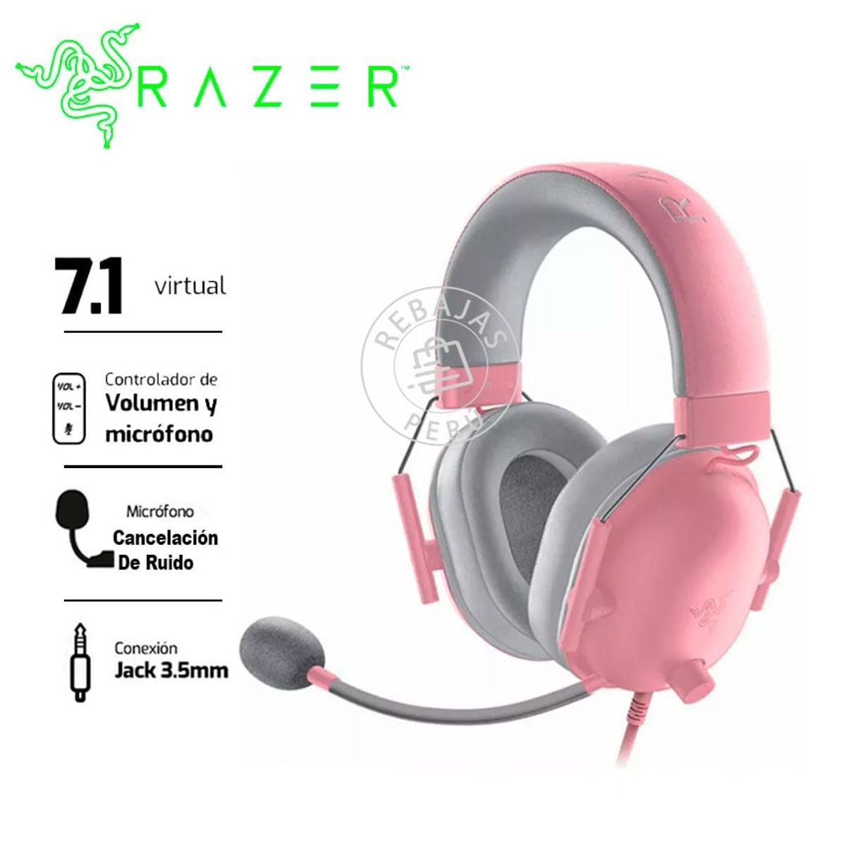 RAZER - Razer BlackShark V2 X Auriculares Gaming Multi-Plataforma Sonido 7.1