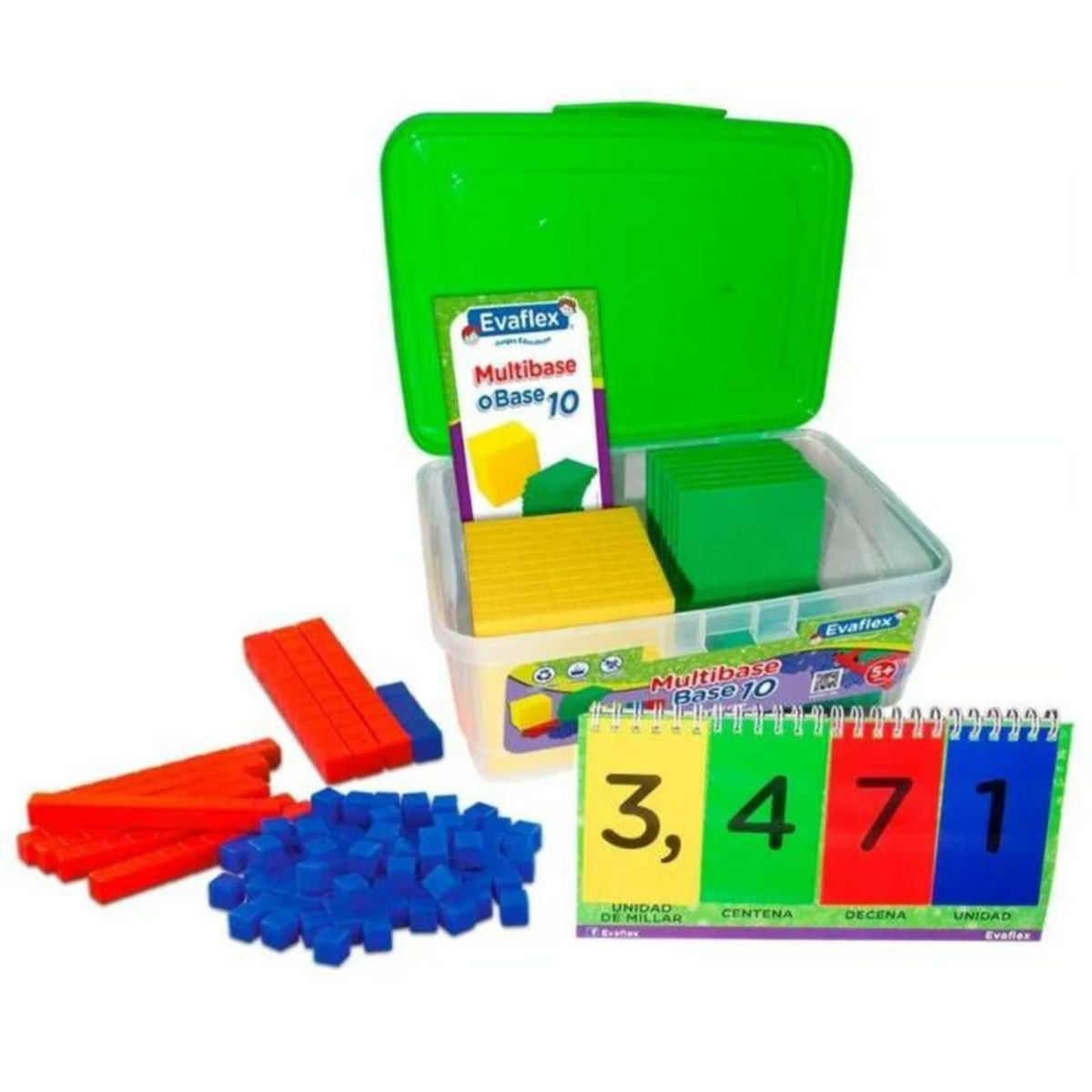GENERICO - Juguete Educativo Matemático Multibase 10 en táper