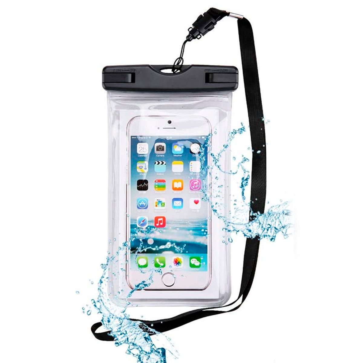 GENERICO - Funda Bolsa Protectora De Agua Para Celular negro