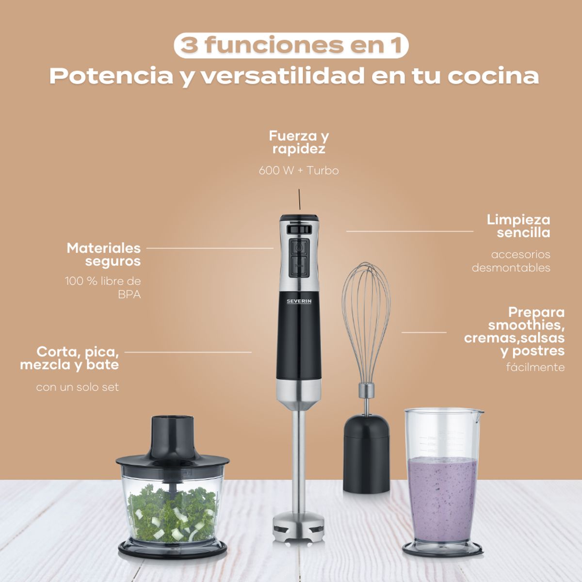 SEVERIN - Set de batidora de inmersión Severin - SM 3772