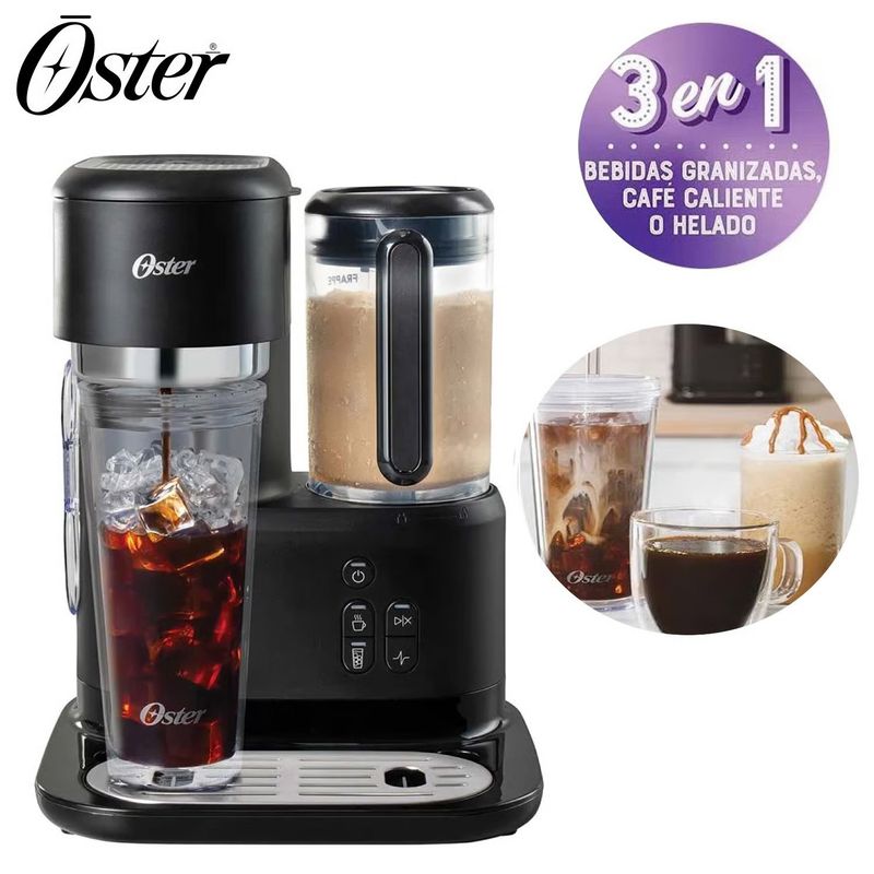 OSTER - Cafetera Frape Oster 3 en 1 con Licuadora 900W BVSTDC03B