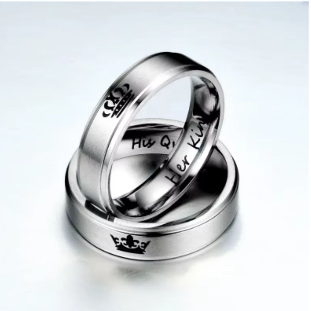 GENERICO - Anillo de pareja o compromiso Tu Rey y Reyna