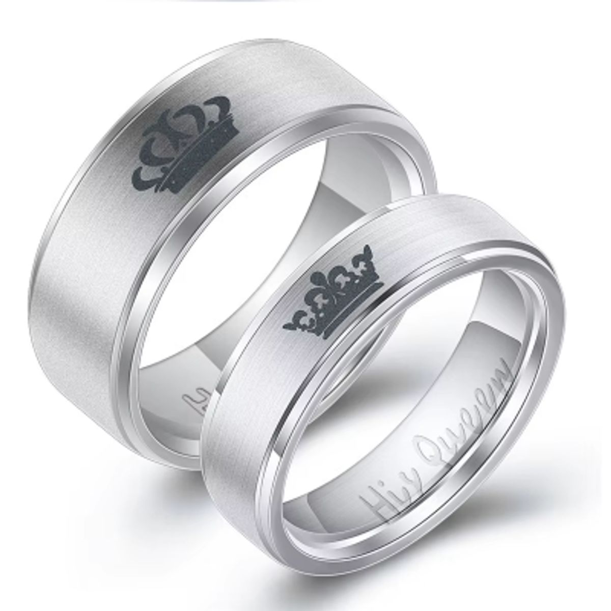 GENERICO - Anillo de pareja o compromiso Tu Rey y Reyna