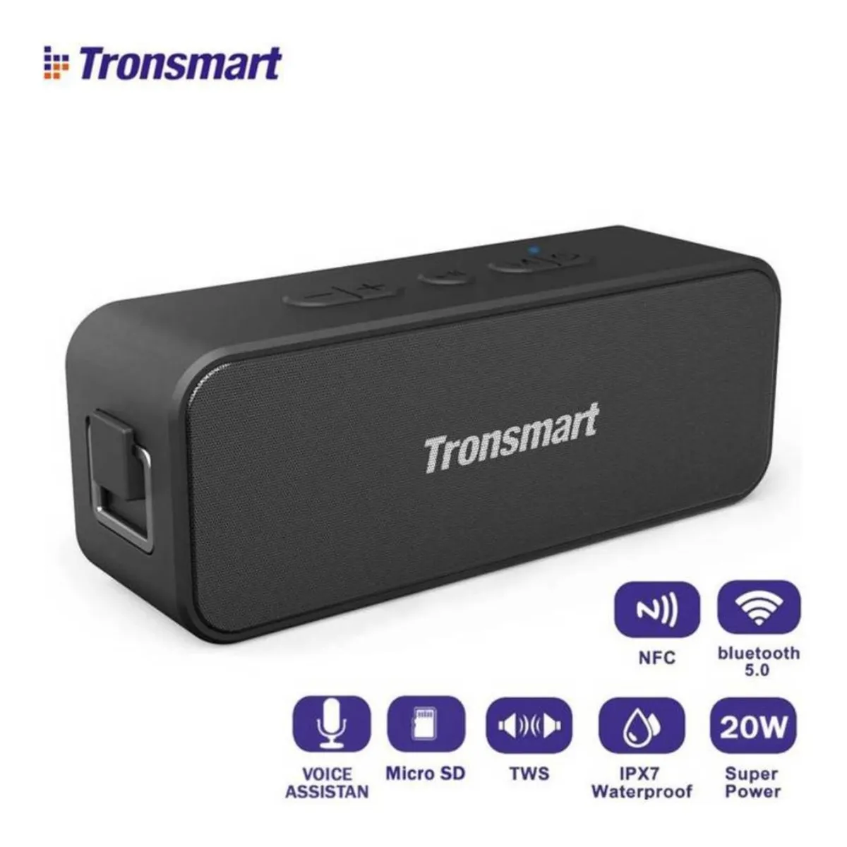 TRONSMART - Parlante Tronsmart element T2 Plus Negro