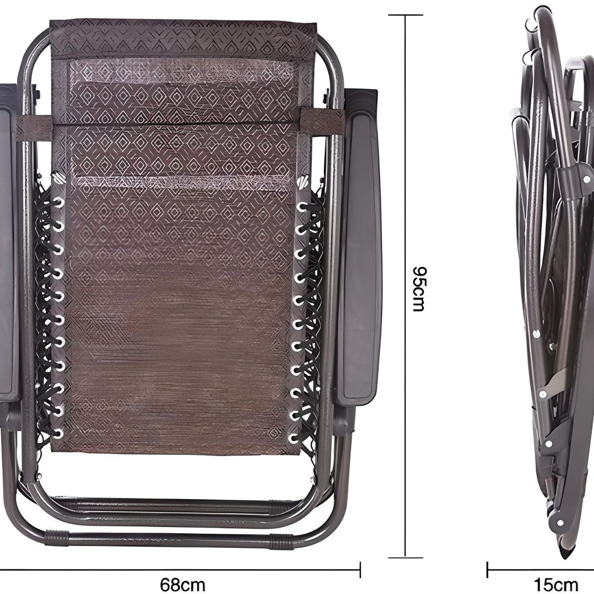 GENERICO - SILLA DE GRAVEDAD CERO PARA EXTERIORES CON BANDEJA POSA VASO