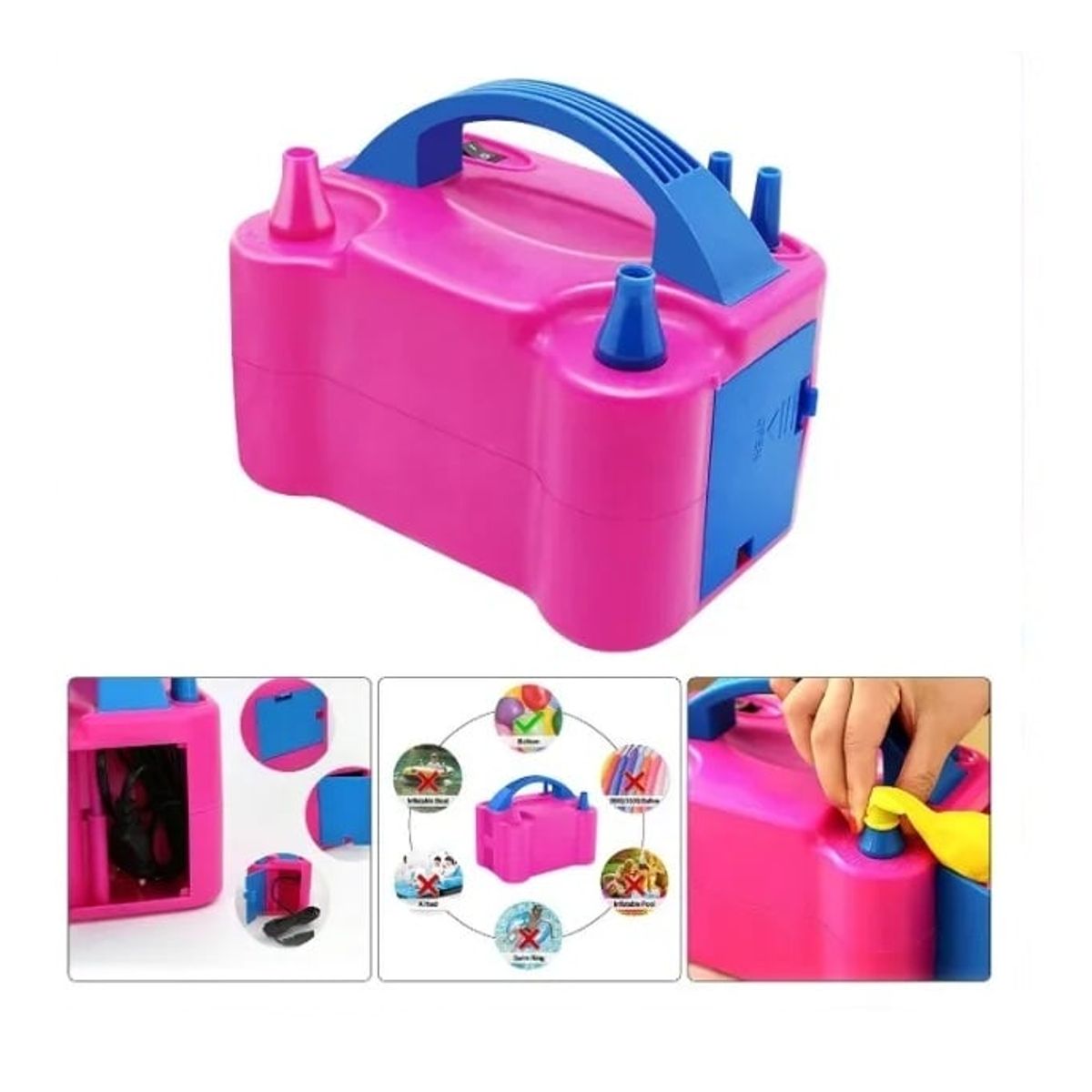 GENERICO - Inflador De Globos Eléctrico Doble Boquilla De Aire Auto