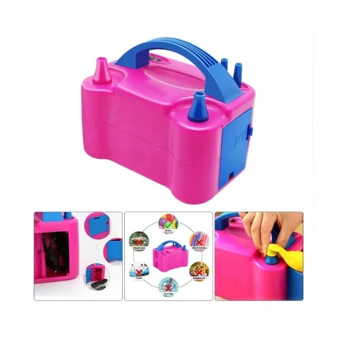 GENERICO - Inflador De Globos Eléctrico Doble Boquilla De Aire Auto