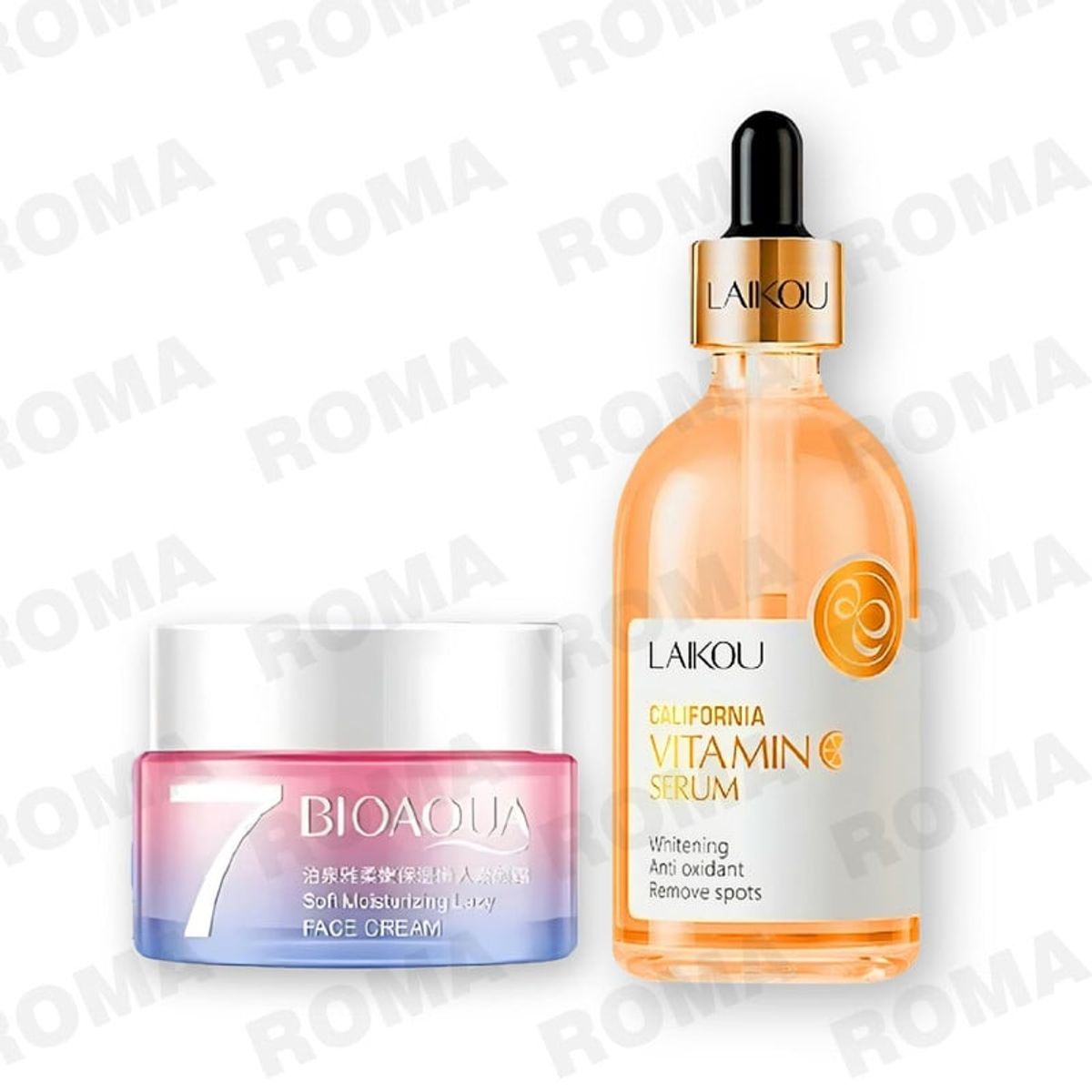 BIOAQUA - PACK CREMA HIDRATANTE VEGANA BIOAQUA Y SERUM VITAMIN C LAIKOU