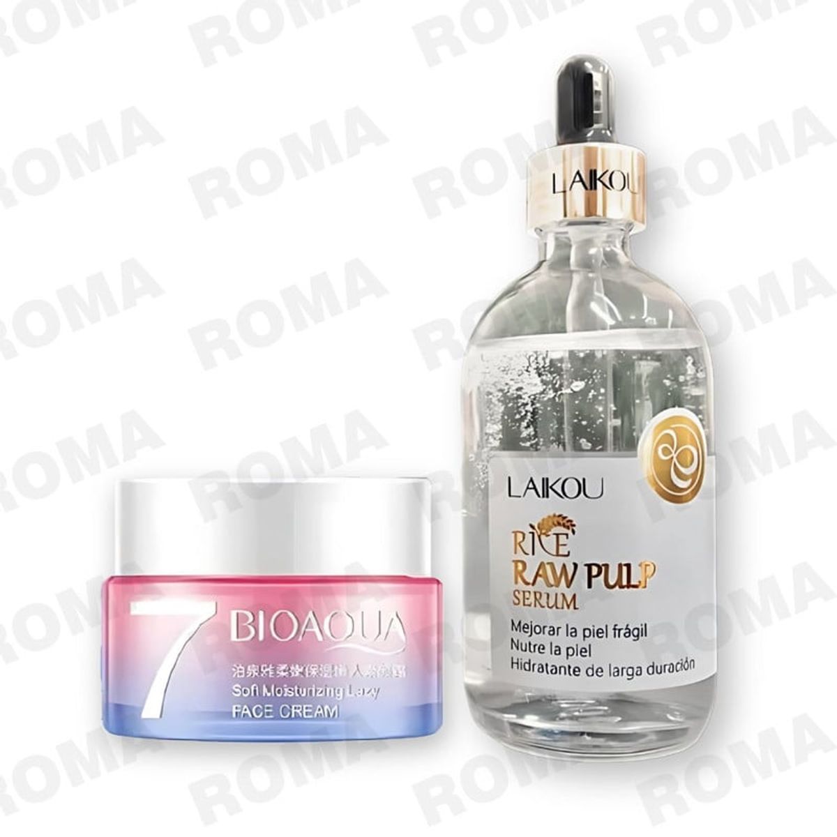 BIOAQUA - PACK CREMA HIDRATANTE VEGANA BIOAQUA Y SERUM ARROZ LAIKOU