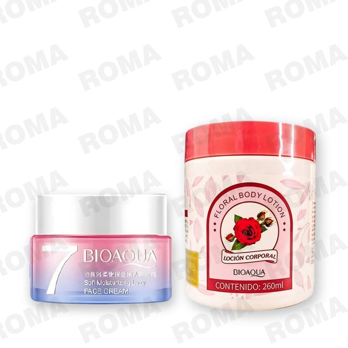 BIOAQUA - PACK CREMA HIDRATANTE VEGANA Y LOCIÓN CORPORAL FLORAL BIOAQUA
