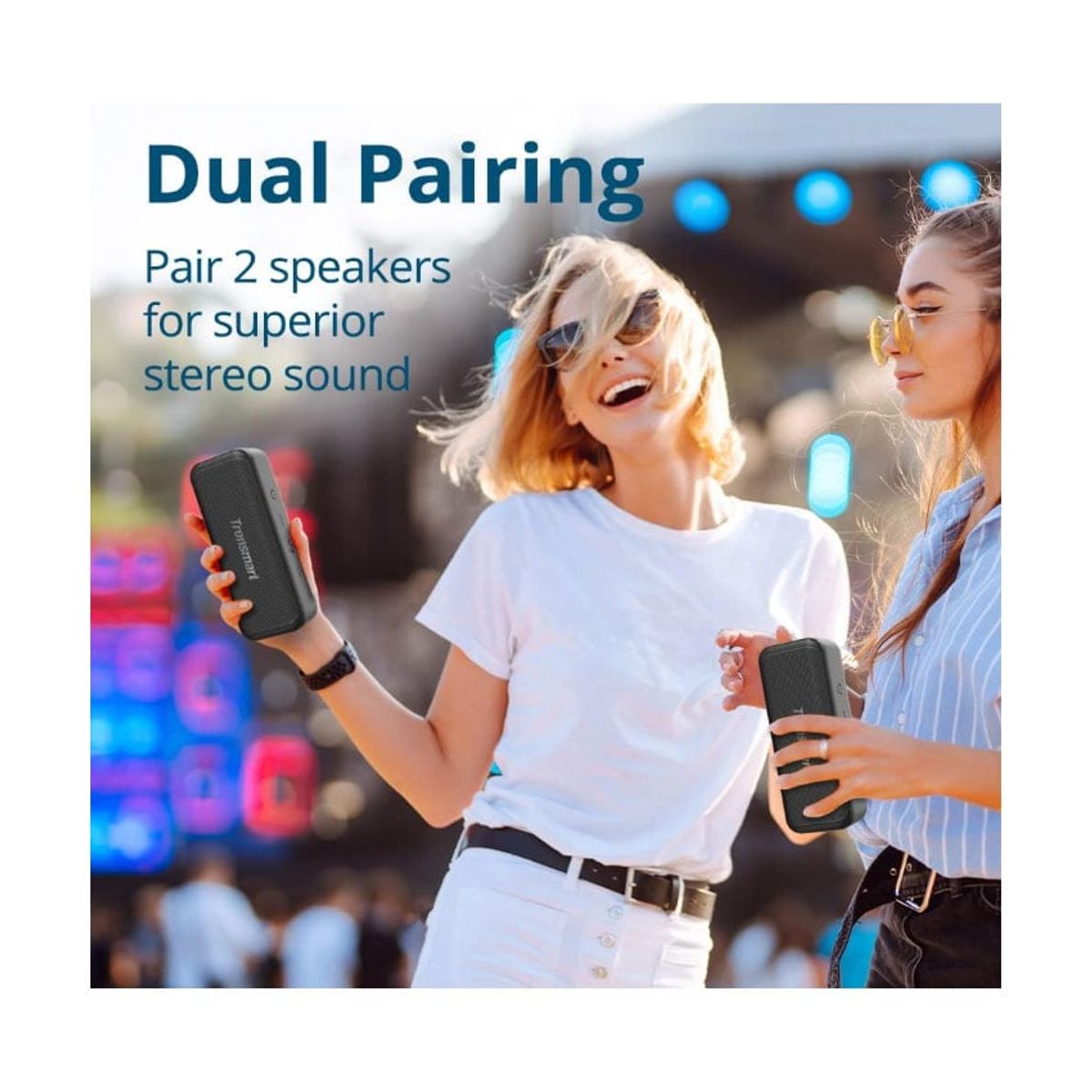 TRONSMART - Parlante Tronsmart T2 Mini 10W IPX7 Entrada AUX USB SD Sonido Estereo