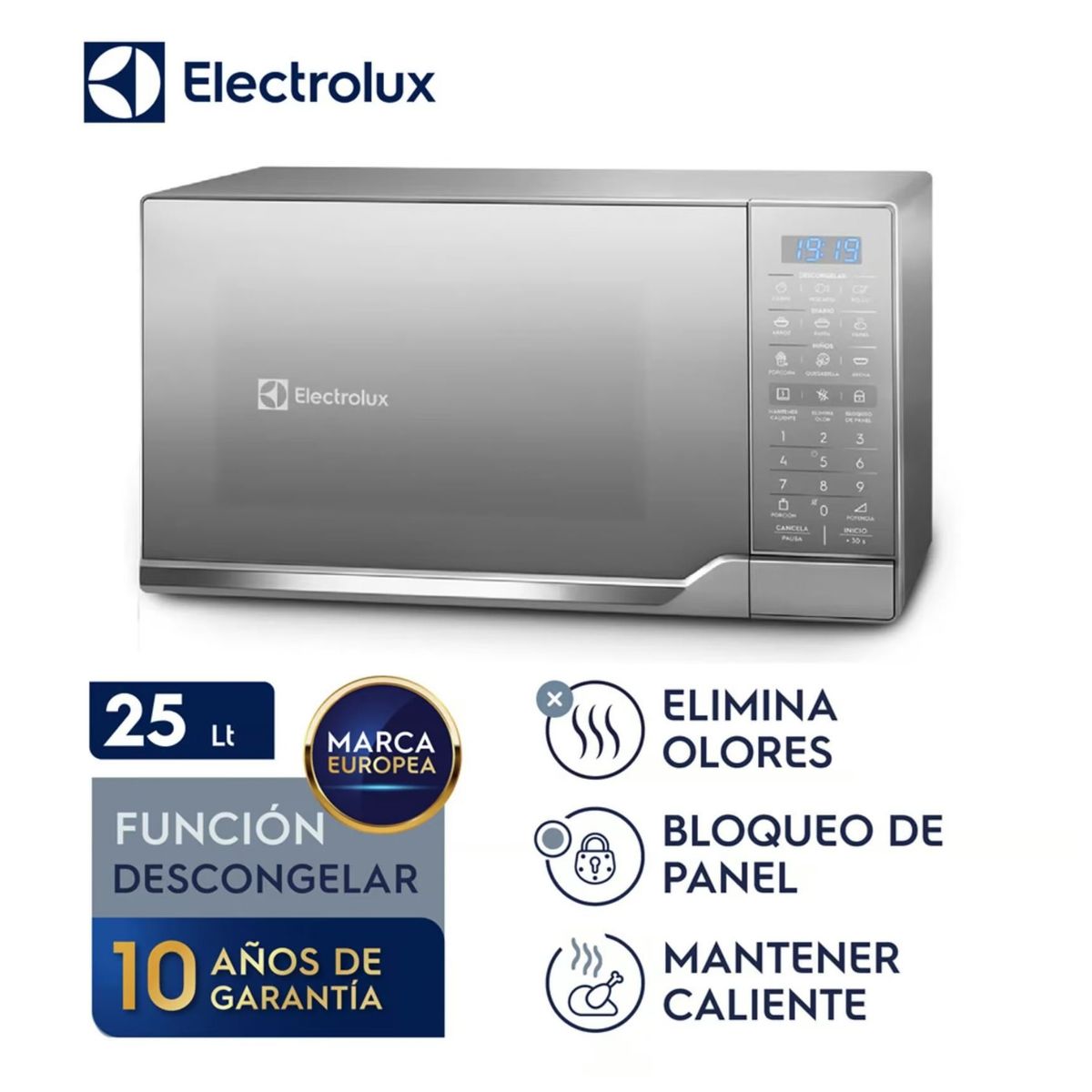 ELECTROLUX - Horno Microondas Electrolux EMDO25S2GSRUG 25L  - Silver