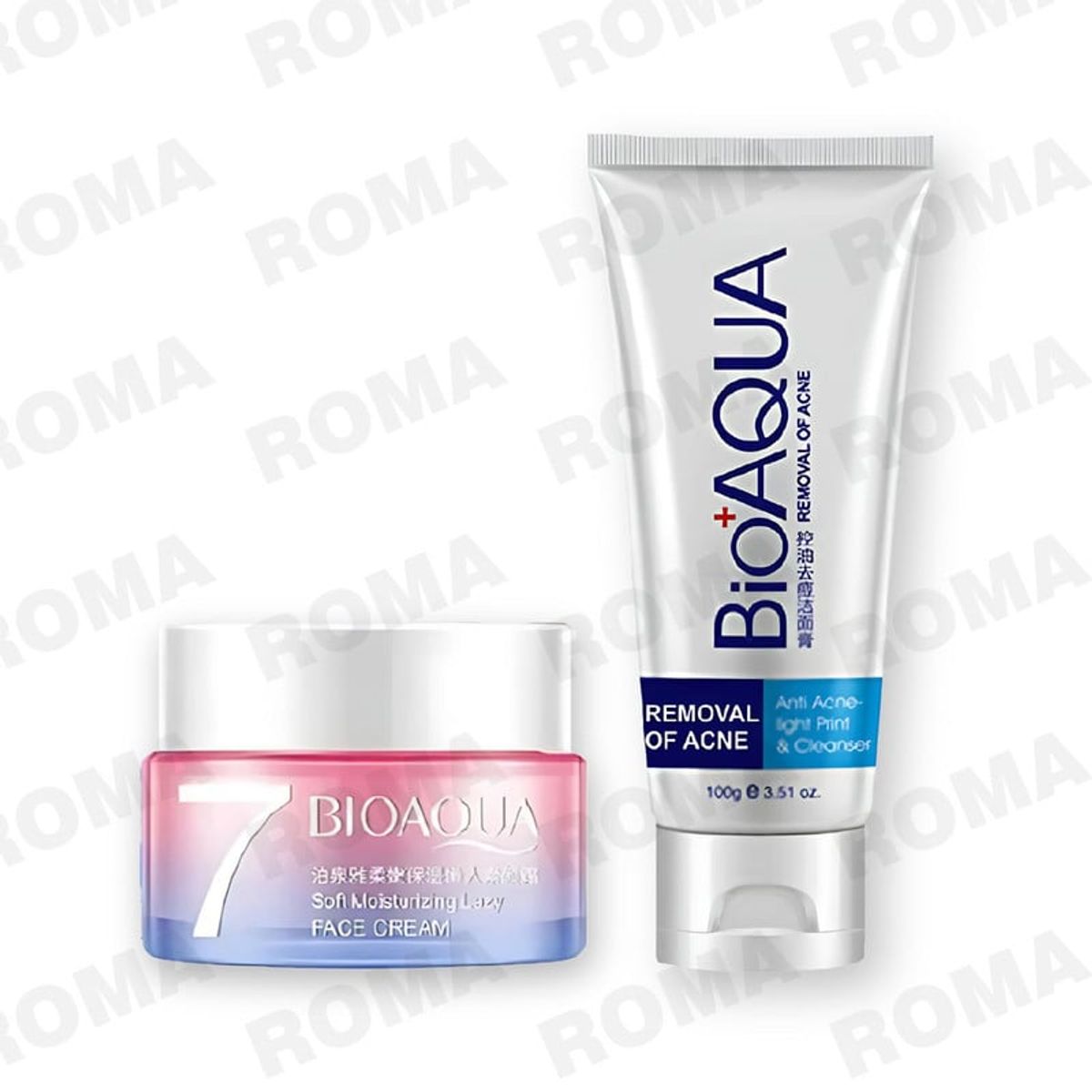 BIOAQUA - PACK CREMA HIDRATANTE VEGANA Y GEL LIMPIADOR ANTI ACNÉ BIOAQUA