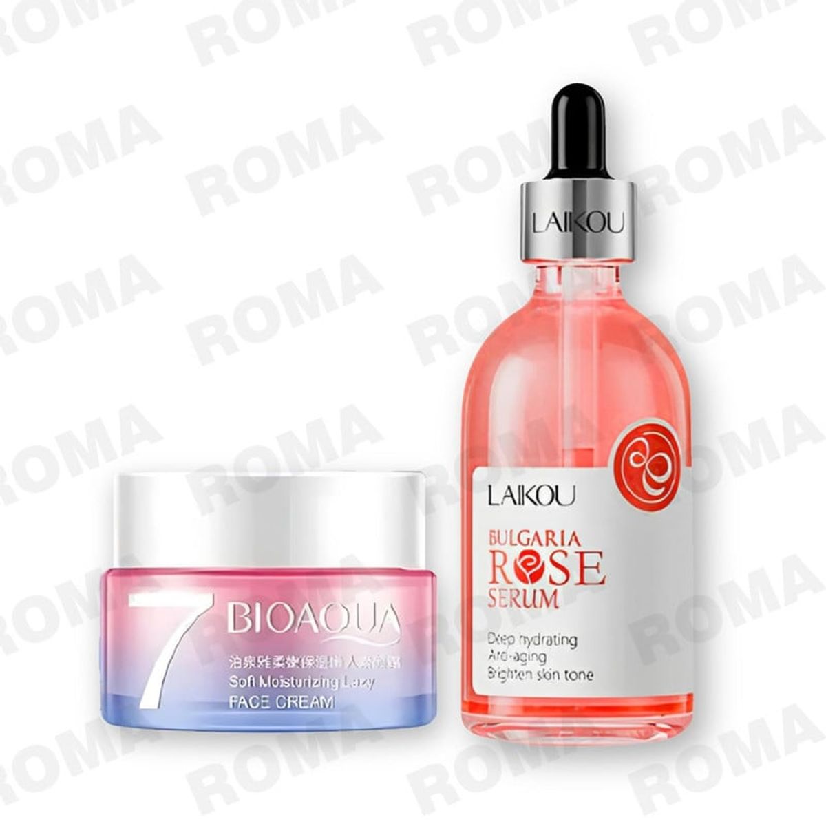 BIOAQUA - PACK CREMA HIDRATANTE VEGANA BIOAQUA Y SERUM BULGARIA ROSE LAIKOU