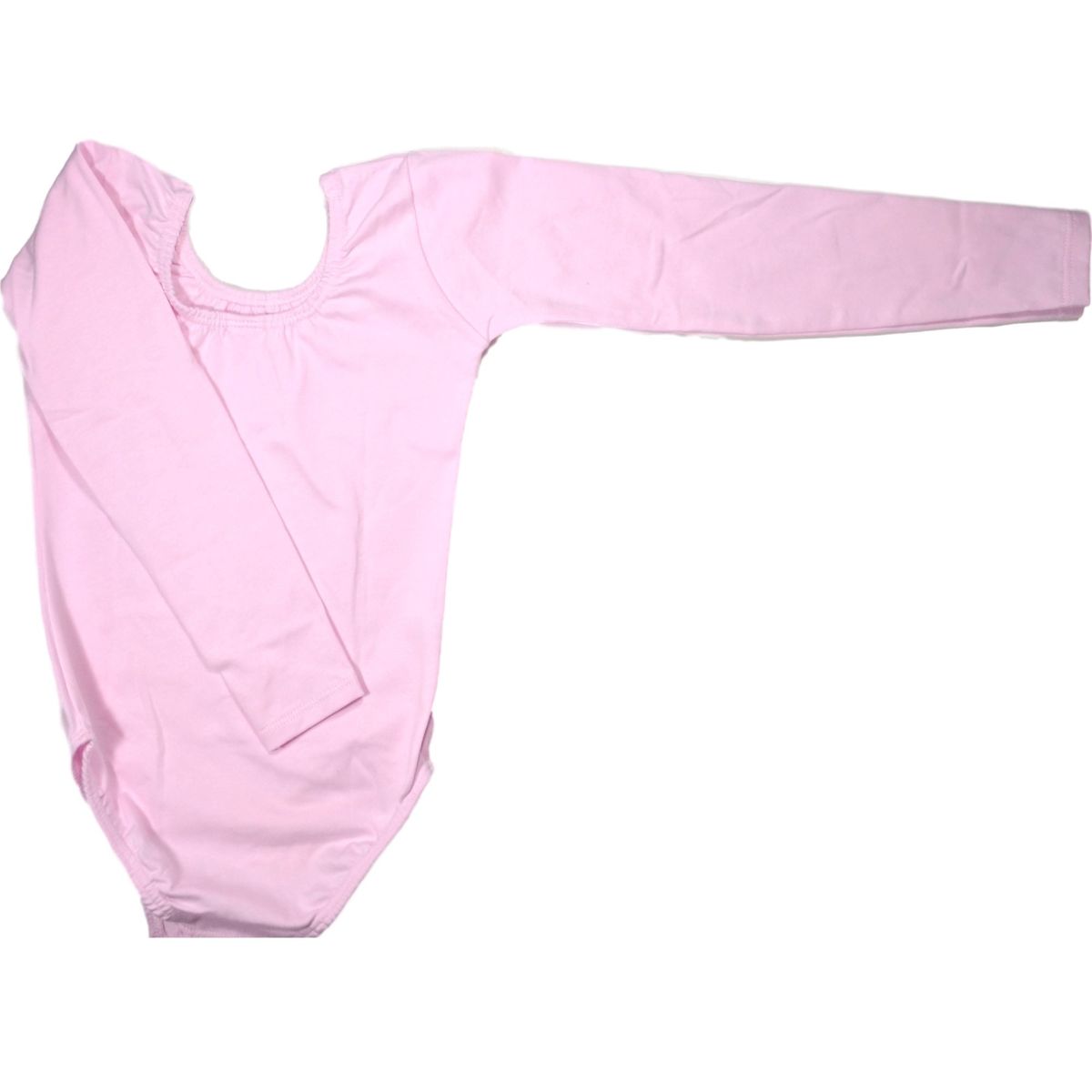 NACIONAL - Body Leotard Algodón Manga Larga para Ballet y Danza - Rosa