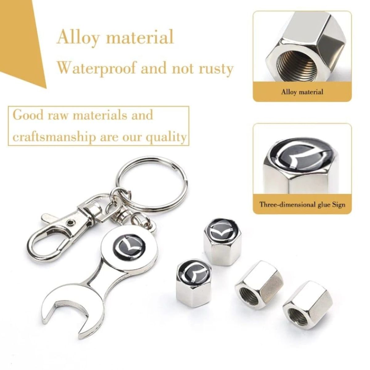 GENERICO - TAPAS DE VÁLVULA PARA NEUMATICO - 4 PIEZAS " MAZDA "